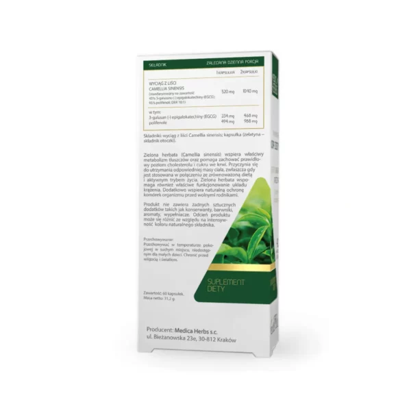 Medica Herbs Zielona Herbata - przeciwwskazania, skład, właściwości